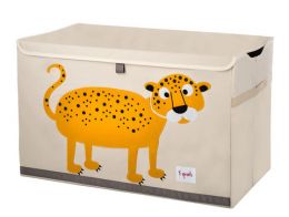 3 Sprouts Uzavíratelný box - bedna na hračky Leopard