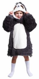 Noxxiez Hřejivá televizní mikinová deka s kapucí pro děti 3-6 let - Lenochod