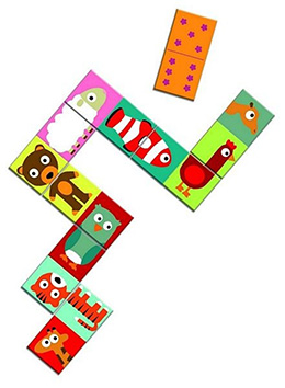 Obojstranné domino - puzzle Zvieratká