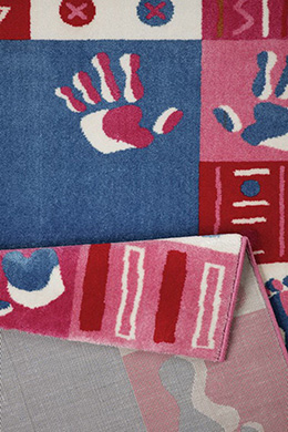 Detský koberec Hands and Feet ružový 3 WH-0761-03