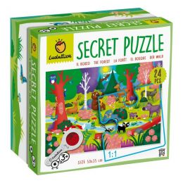 Ludattica Puzzle XXL tajemství s lupou - Lesní zvířátka