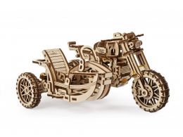 Ugears Mechanická 3D stavebnice - Motorka s vozíkem