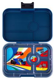 Yumbox Krabička na svačinu - svačinový box XL Tapas 4 - Monte Carlo Blue Race Cars
