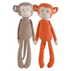 Látková opička Hoppy - oranžová - 0 ks