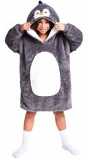 Hrejivá televízna mikinová deka s kapucňou pre deti 7-12 rokov - Tučniak - 0 ks