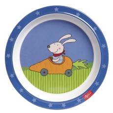 Melamínový protišmykový tanierik pre deti králiček Racing Rabbit - 0 ks