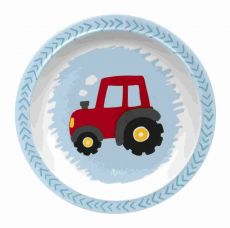 Melamínový protišmykový tanierik pre deti Červený traktor - 0 ks