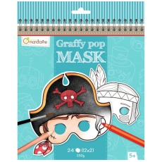Karnevalové masky k vymaľovanie pre chlapcov - 1 ks