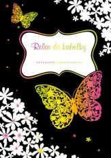 Relax do kabelky - denníček na poznámky a maľovanie Motýle - 0 ks