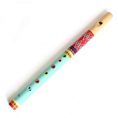 Drevená flauta maľovaná - 1 ks