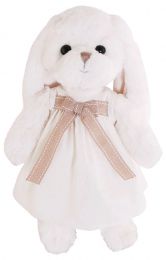 Plyšový zajac Alba v bielych šatách - 0 ks