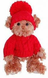 Plyšový medvedík Paul Mauritz - hnedý s červeným čiapkou