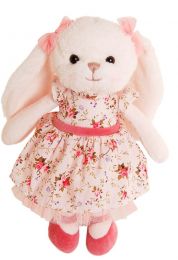 Plyšový zajac Princess - ružové šaty - 0 ks