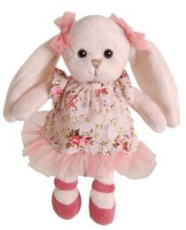 Plyšový zajac Little Princess - ružové šaty - 0 ks