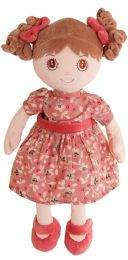 Látková bábika Ninka Nadinka v ružových šatôčkach - 0 ks