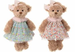 Plyšový medveď Lovely Helena v kvetovaných ružových šatách - 0 ks