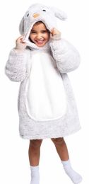 Hrejivá televízna mikinová deka s kapucňou pre deti 3-6 rokov - Králik - 0 ks