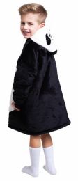 Hrejivá televízna mikinová deka s kapucňou pre deti 3-6 rokov - Panda