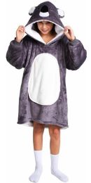 Noxxiez Hřejivá televizní mikinová deka s kapucí pro děti 7-12 let - Koala
