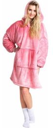 Hrejivá televízna mikinová deka s kapucňou pre teenagerov a dospelých - Ružová - 0 ks