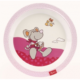 Melamínový protišmykový tanierik pre deti myška Leonora - 0 ks
