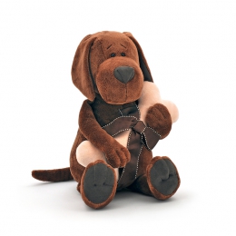 Plyšový pes Cookie s kosťou, veľký - 1 ks