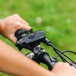 Zábavná húkačka - klaksón so svetlom na bicykel - čierna