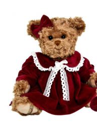 Plyšový medveď Lovely Daughter Dora - červené šaty