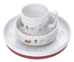 Lässig Porcelánový jídelní set pro děti Garden Explorer girls