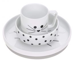 Lässig Porcelánový jídelní set pro děti Little Chums Cat