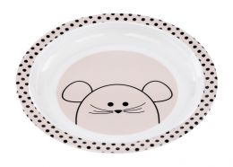Lässig Melaminový protiskluzový talíř pro děti Little Chums mouse - myška