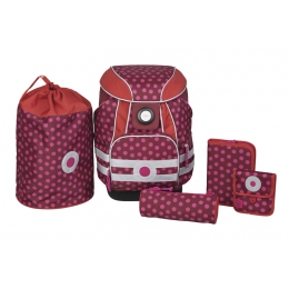 Školský batoh - aktovka s príslušenstvom School Set Dottie red - 0 ks