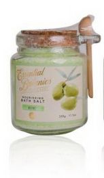 Soľ do kúpeľa Essential Botanics v skle s drevenou naberačkou - olive - 0 ks Soľ do kúpeľa Essential Botanics v skle s drevenou naberačkou - olive - 0 ks
