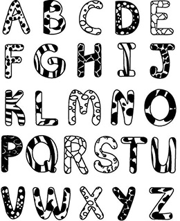 Pečiatky StampoMinos Veľká abeceda