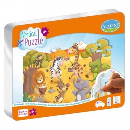 Vertikálne okenné puzzle Veselé safari - 1 0