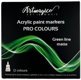 Akrylové fixy PRE LINE Green