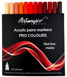 Artmagico Akrylové fixy PRO LINE Red