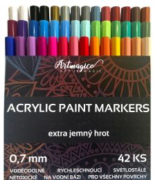Akrylové fixky Extra jemný hrot 0,7 mm - 42 farieb - 0 ks Akrylové fixky Extra jemný hrot 0,7 mm - 42 farieb - 0 ks