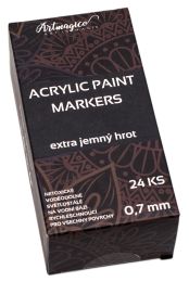 Akrylové fixky Extra jemný hrot 0,7 mm - 24 farieb