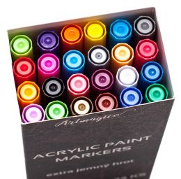 Akrylové fixky Extra jemný hrot 0,7 mm - 24 farieb