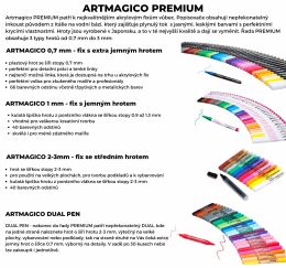 Akrylové fixky Extra jemný hrot 0,7 mm - metalické 16 farieb