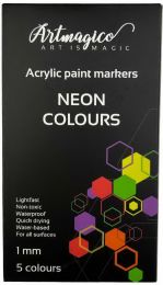 Akrylové fixy SMART s jemným hrotom - neónové 5 farieb