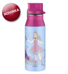 Detská nerezová fľaša na pitie Princess pink II 0,6l - 0 ks