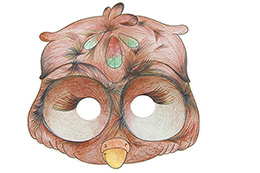 Karnevalové masky k vymaľovanie Zvieratká - starší typ