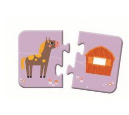 Duo Puzzle Zvieratká a ich obydlia