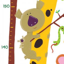 Samolepky na stenu - detský meter Žirafa