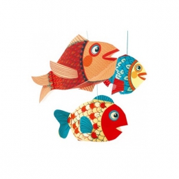 Djeco Papírové tvoření - dekorace k zavěšení Rybky