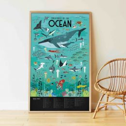 Náučný samolepkový plagát Oceán