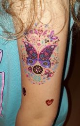 Veľké tetovanie metalické - Motýle