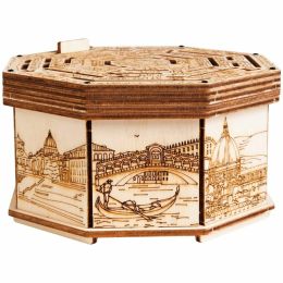 Escapewelt Dřevěná skříňka - hlavolam Secret Maze Box